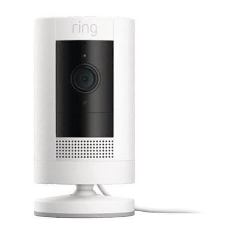 Ring Stick up Cam with Plug-In Adapter 3rd GEN, Indoor/Outdoor HD IP Security Camera, White (8SW1S9-WEN0)