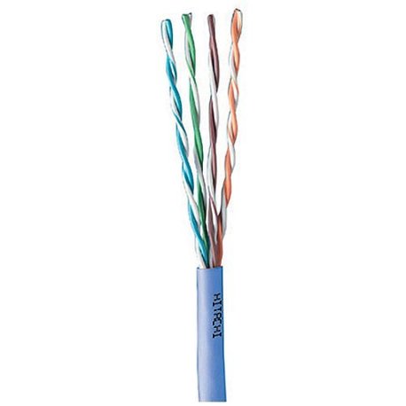 Proterial Cable 39419-8GR2 CAT5e Plenum Cable, 24/4 Solid BC, Indoor UTP, CMP, FT6, 1000' (304.8m) Reelex Box, Green